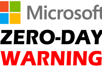 MS Zero Day Warning