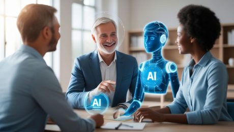 Shadow AI Employees in a meeting, AI is present