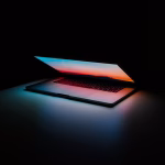 half open laptop