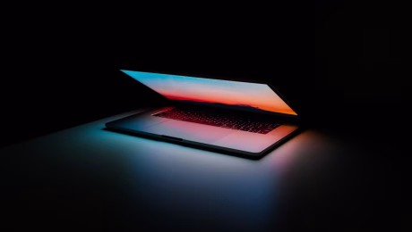 half open laptop